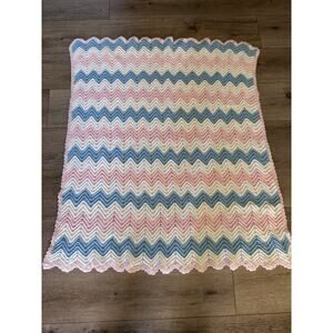 Pink/Blue Lap Afghan